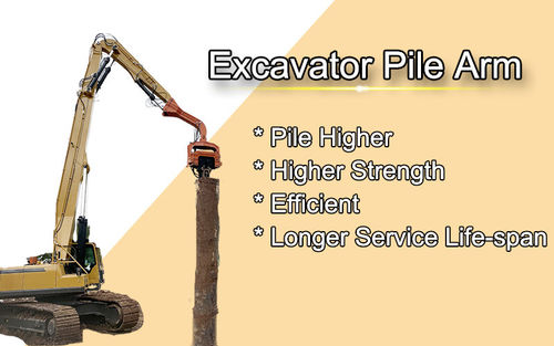 kasus perusahaan terbaru tentang 13.9m Excavator Pile Driving Arm untuk SY500
