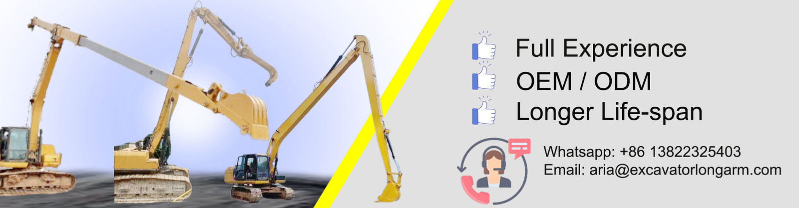 Lengan Teleskopik Excavator