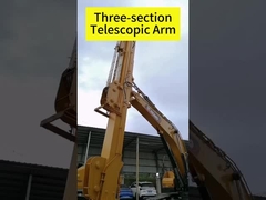 Lengan teleskop tiga bagian dengan ember kerang untuk excavator