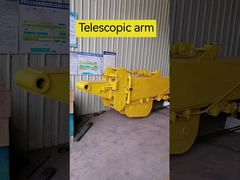 30m Excavator Clamshell Telescopic Arm dengan gigi untuk meraih tanah pasir