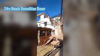 Boom Pembongkaran Ekskavator Lengan Jangkauan Tinggi dan Lampiran Panjang Boom 23-24m untuk Penjualan Panas SK350