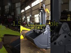 Saksikan: Teleskop Ekskavator Dengan Clamshell Bucket Grapple Untuk Meraih Etalase Lumpur Tanah Pasir