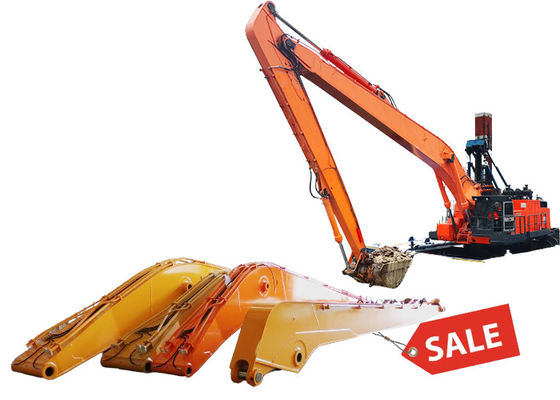 kualitas  18m Long Reach Excavator Boom Heavy Equipment Long Arm For Cleaning Riverbed pabrik