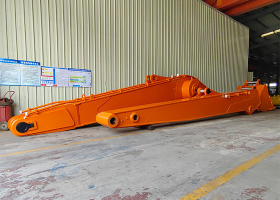 20m Excavator Long Reach Boom Arm Untuk Pengungsian Pasir tanah dasar yang dalam