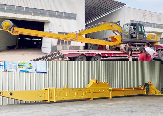 14M 15M Excavator Telescopic Arm Long Arm Dengan Bucket Digging Foundation Pit