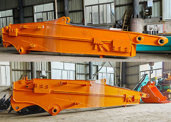 10m Penggalian kedalaman Excavator Telescopic Boom Arm Double Limit Desain