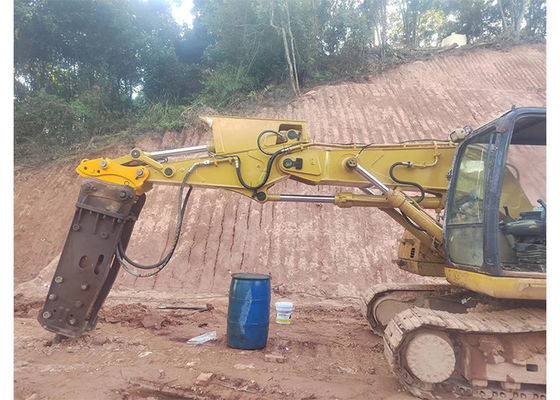 Kekuatan tinggi Q355B Excavator Tunnel Arm Disesuaikan Excavator Boom Attachment