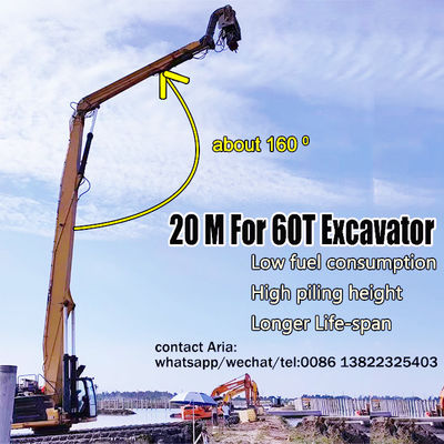 30ton-38ton excavator tumpukan mengemudi lengan tumpukan driver lampiran untuk tumpukan lebih tinggi