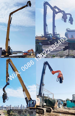 20 Ton 30 Ton 85ton Excavator Tumpukan Penggerak lengan tumpukan lampiran Boom
