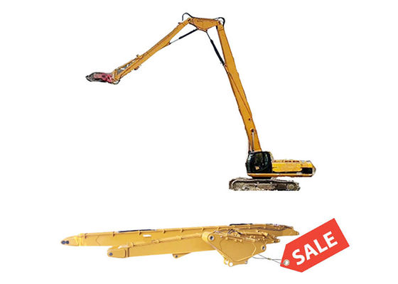Q355B Q690D Penghancuran Long Reach Boom 20m 30m Untuk Excavator High Reach