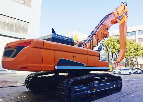 Hydraulic Scrap Handler Excavator Long Reach Boom Untuk Mengambil Baja