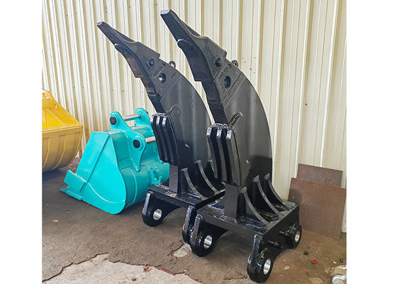 Kuning Hitam Plat Tepak Ripper Hidraulik Untuk Excavator Cat Hitachi Komatsu PC200