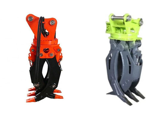 Multifunctional Digger Hydraulic Rock Grab Attachment Q355B Excavator Log Grapple