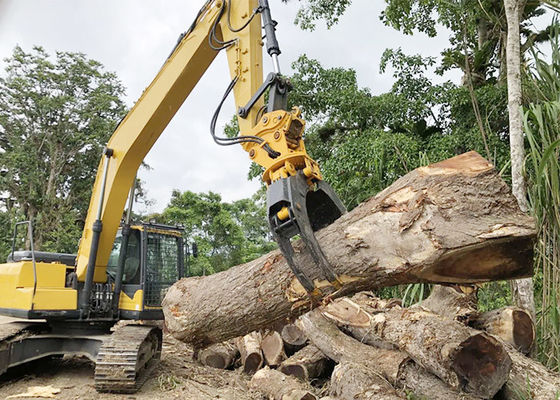 Multifunctional Digger Hydraulic Rock Grab Attachment Q355B Excavator Log Grapple