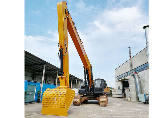 Bahan baja Heavy Duty Long Reach Boom untuk Excavator