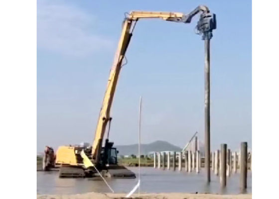 Disesuaikan 20ton-24ton Excavator Pile Driver Arm 11m 12m