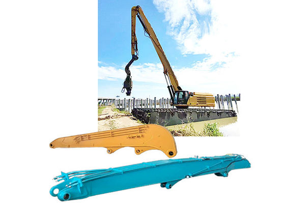 Q355B / Q690D Hydraulic Excavator Pile Driver Boom Dengan Tinggi Tumpukan 19m