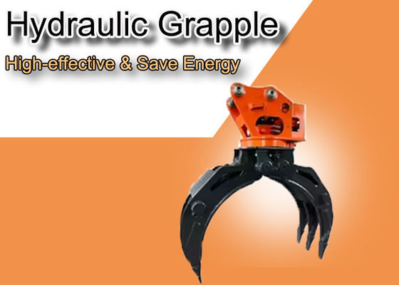 OEM 360 derajat Rotasi Hydraulic Grapple Untuk 4-55tons Excavator