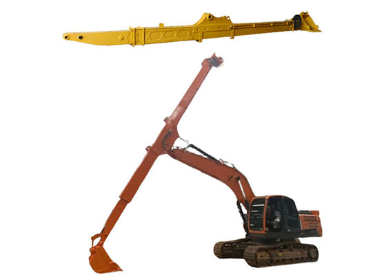 Dua Bagian Excavator Telescopic Boom Arm Dengan Standar Atau Clamshell Bucket