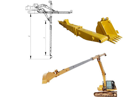 Q690D HG785 Excavator Telescopic Boom Long Reach Boom Dengan kedalaman penggalian 16m