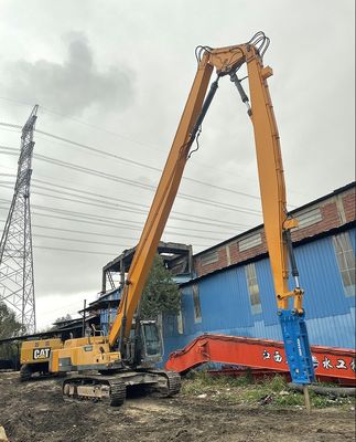 3 Bagian Long Reach Excavator Demolition Arm High Reach Boom Untuk Kucing Komatsu