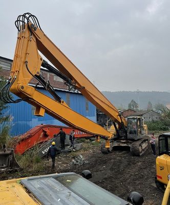 Custom Color Excavator Demolition Long Arm Dengan Hydraulic Shear Breaker