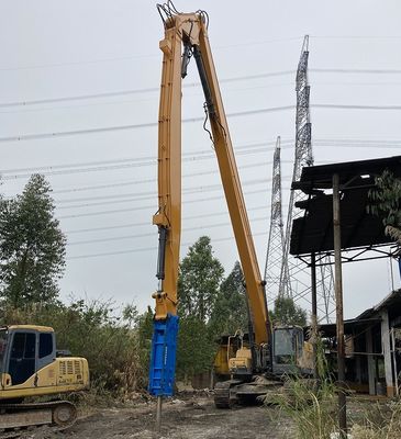 Tiga Bagian Excavator Demolition Arm Adjustable Reach Boom Untuk Membongkar