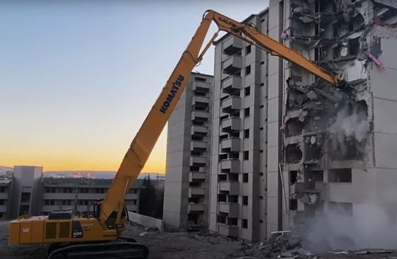 6-8Ton Long Reach Demolition Excavator Boom untuk merobohkan bangunan