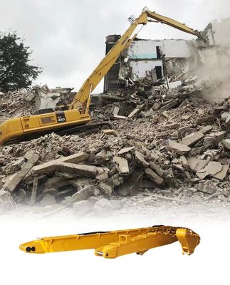 Tiga Bagian Excavator Demolition Arm Adjustable Reach Boom Untuk Membongkar