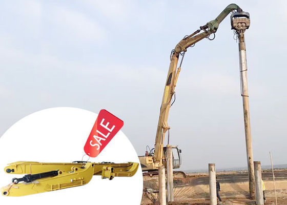 Disesuaikan 20ton-24ton Excavator Pile Driver Arm 11m 12m
