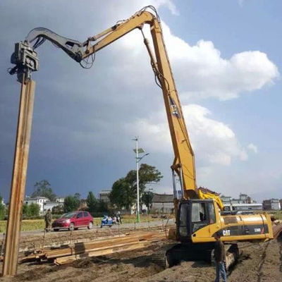 Heavy Duty Excavator Pile Driver Attachment Vibrating Arm Untuk Situs Konstruksi