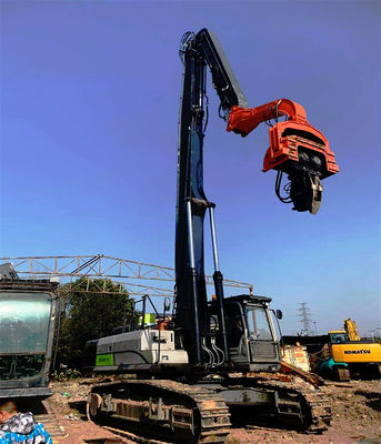 Excavator jangkauan panjang Vibrating Tumpukan Driving Arm Untuk Konstruksi Tumpukan Solusi