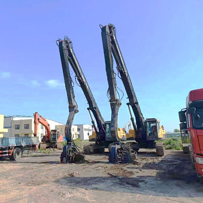 Excavator jangkauan panjang Vibrating Tumpukan Driving Arm Untuk Konstruksi Tumpukan Solusi
