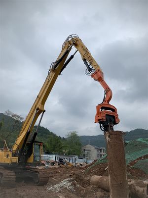 Excavator Mounted Sheet Pile Driver Long Reach Arm, Excavator Pile Boom Arm