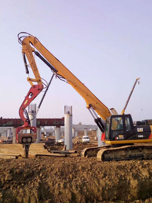 20 Ton-85 Ton Excavator Pile Driver Arm Boom Untuk Cat Hitachi Komatsu pile arm pile boom untuk excavator