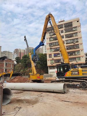 20-85ton Excavator Long Reach Hydraulic Piling Arm untuk Deep Foundation Drilling