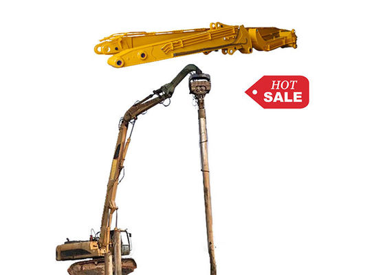 24M Tinggi Tumpukan Ketinggian Excavator Tumpukan lengan jangkauan panjang Untuk Kucing Hitachi Komatsu