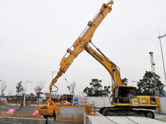 Long Reach Telescopic Boom Untuk Excavator, Situs Konstruksi Metal Telescopic Arm