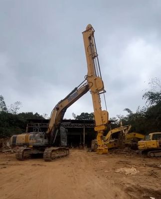 Heavy Duty Excavator Extendable Arm, Long Reach Telescopic Boom Untuk Penggalian