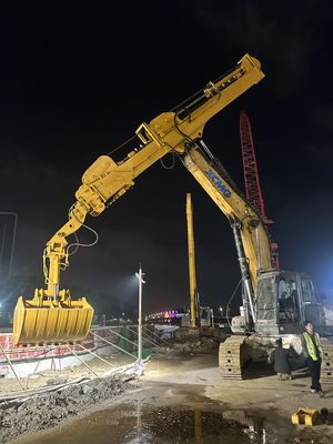 Mesin Konstruksi Telescopic Arm, Excavator Boom Arm ringan Disesuaikan