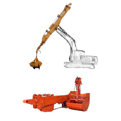 Tiga Bagian Excavator Telescopic Boom Arm Untuk Mesin Berat Penggalian dalam
