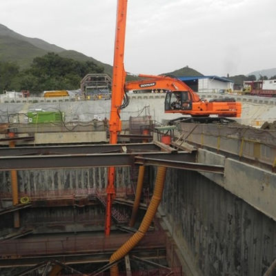 Tiga Bagian Excavator Telescopic Boom Arm Untuk Mesin Berat Penggalian dalam