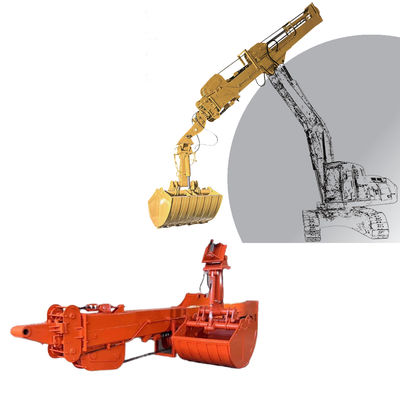 Aksesoris Excavator Telescopic Dipper Arm BS900E Q355B Bahan Tiga Bagian