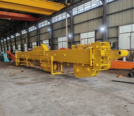 Excavator Telescopic Arm Dengan Clamshell Bucket Untuk Menggali Rumah Foundation