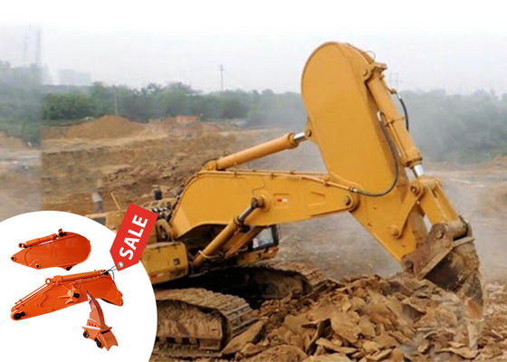 High Efficiency Excavator Digger Rock Boom Arm Attachment Kuning Merah Warna