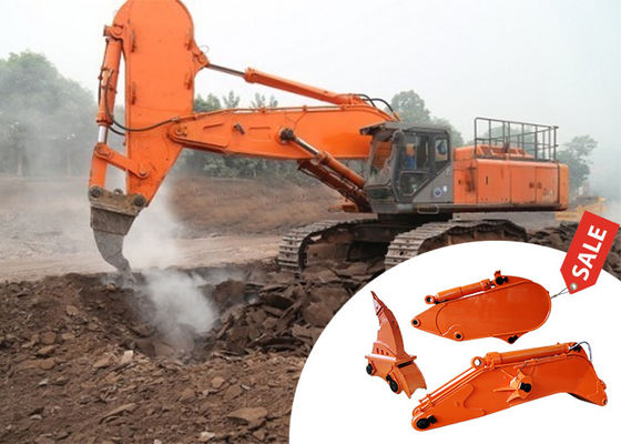 High Efficiency Excavator Digger Rock Boom Arm Attachment Kuning Merah Warna