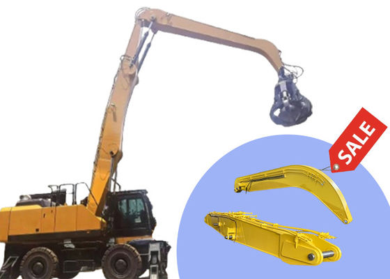 Custom Material Handler Excavator Boom Arm Untuk Menggenggam Baja