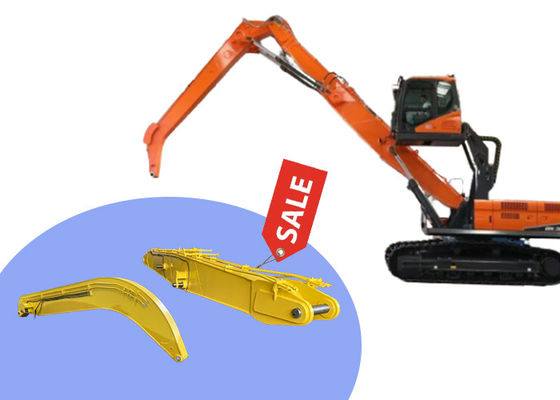 Hydraulic Scrap Handler Excavator Long Reach Boom Untuk Mengambil Baja
