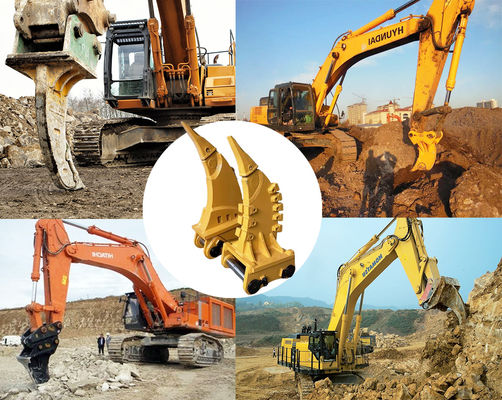 Excavator konstruksi tanah Ripper Vibro Penggalian Ripper untuk Mesin Berat