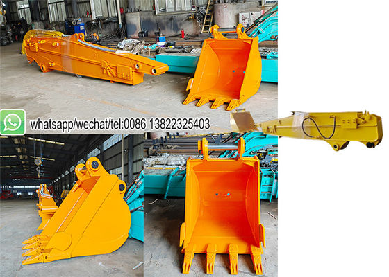 Telescopic boom excavator untuk menggali pondasi rumah jangkauan panjang teleskopik
